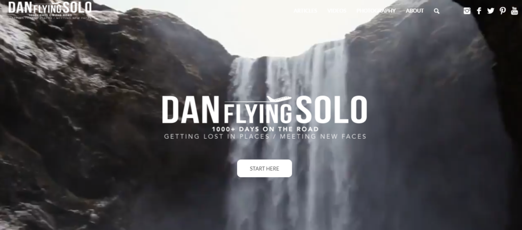 dan flying solo - travel blogger